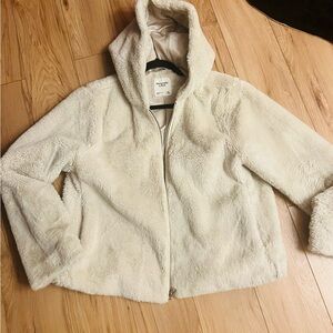 Abercrombie & Fitch Cream Teddy Jacket